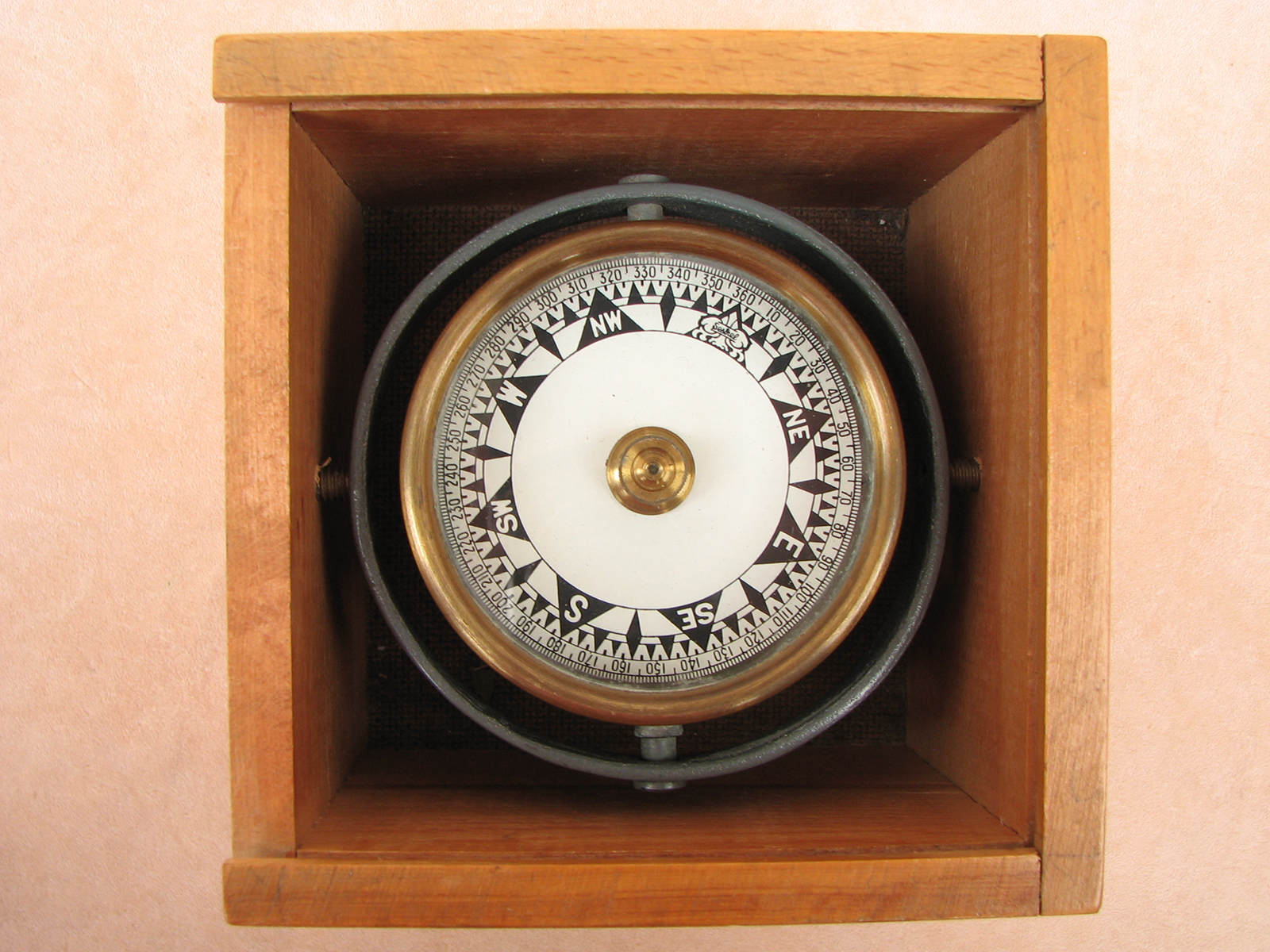 Sestrel gimbal mounted ships compass by Henry Browne & Son